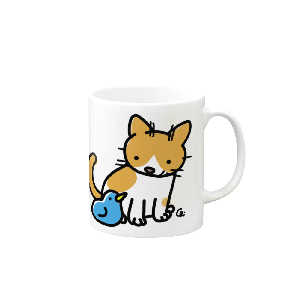 chizuruのとりとねこ Mug :right side of the handle