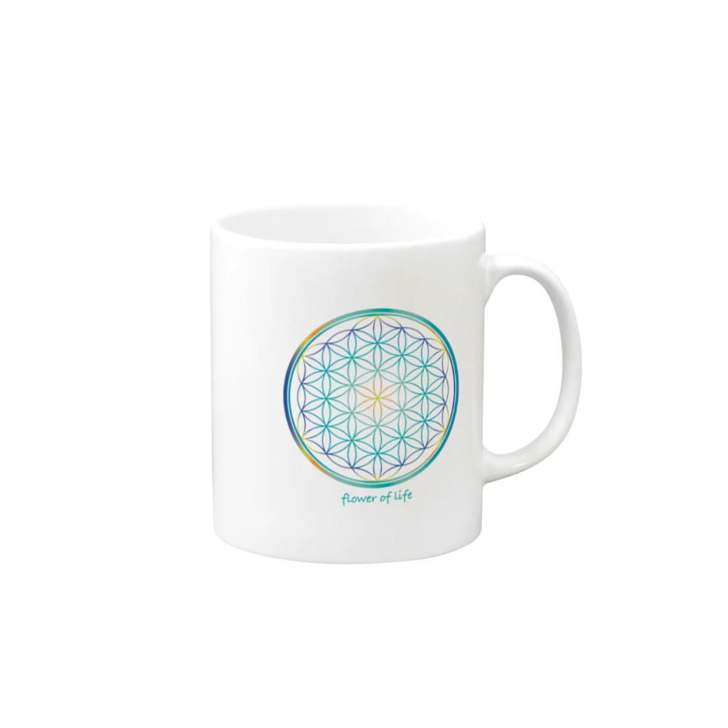 Botan Riceのflower of life mix A Mug :right side of the handle