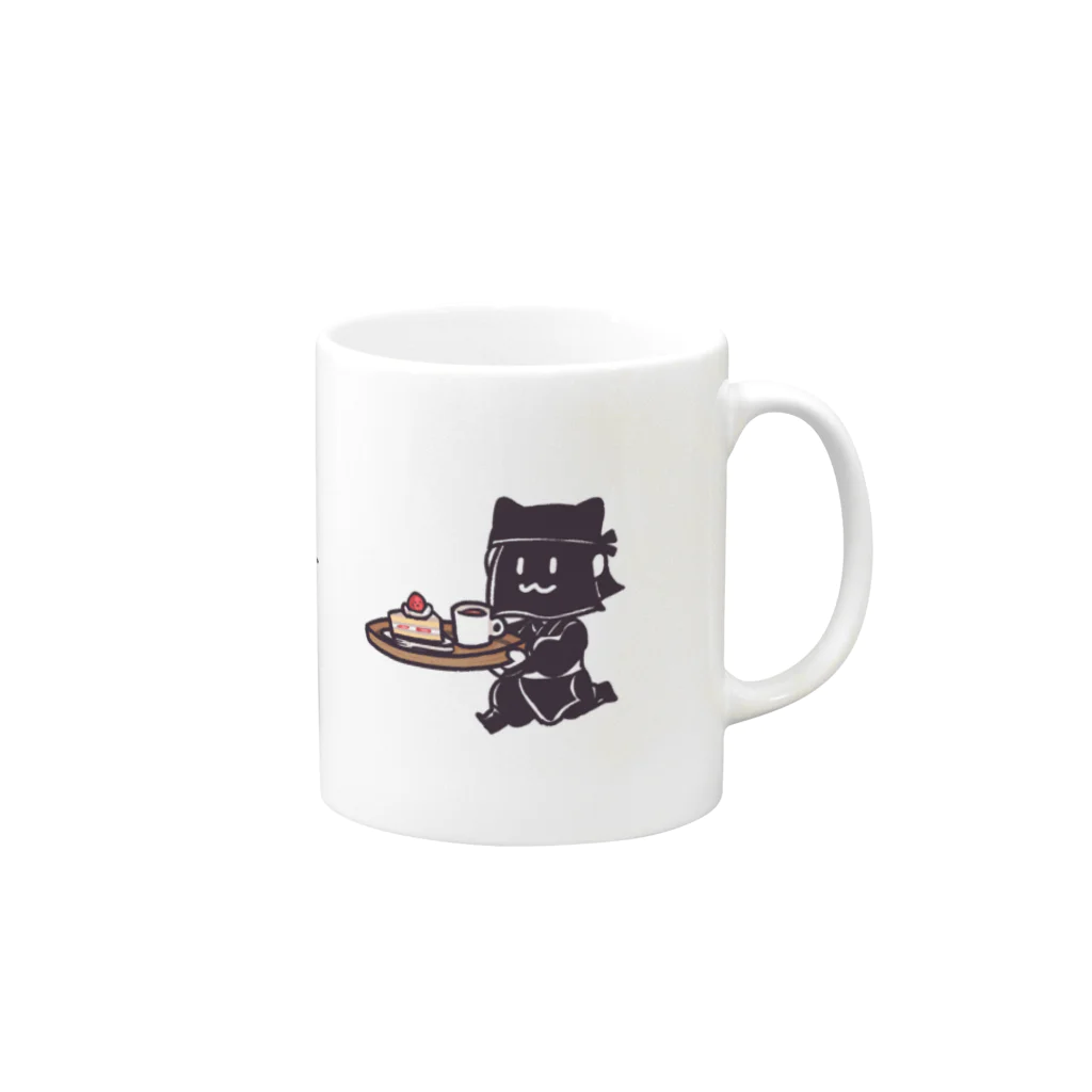 seitamuのさしいれくろごちゃん Mug :right side of the handle