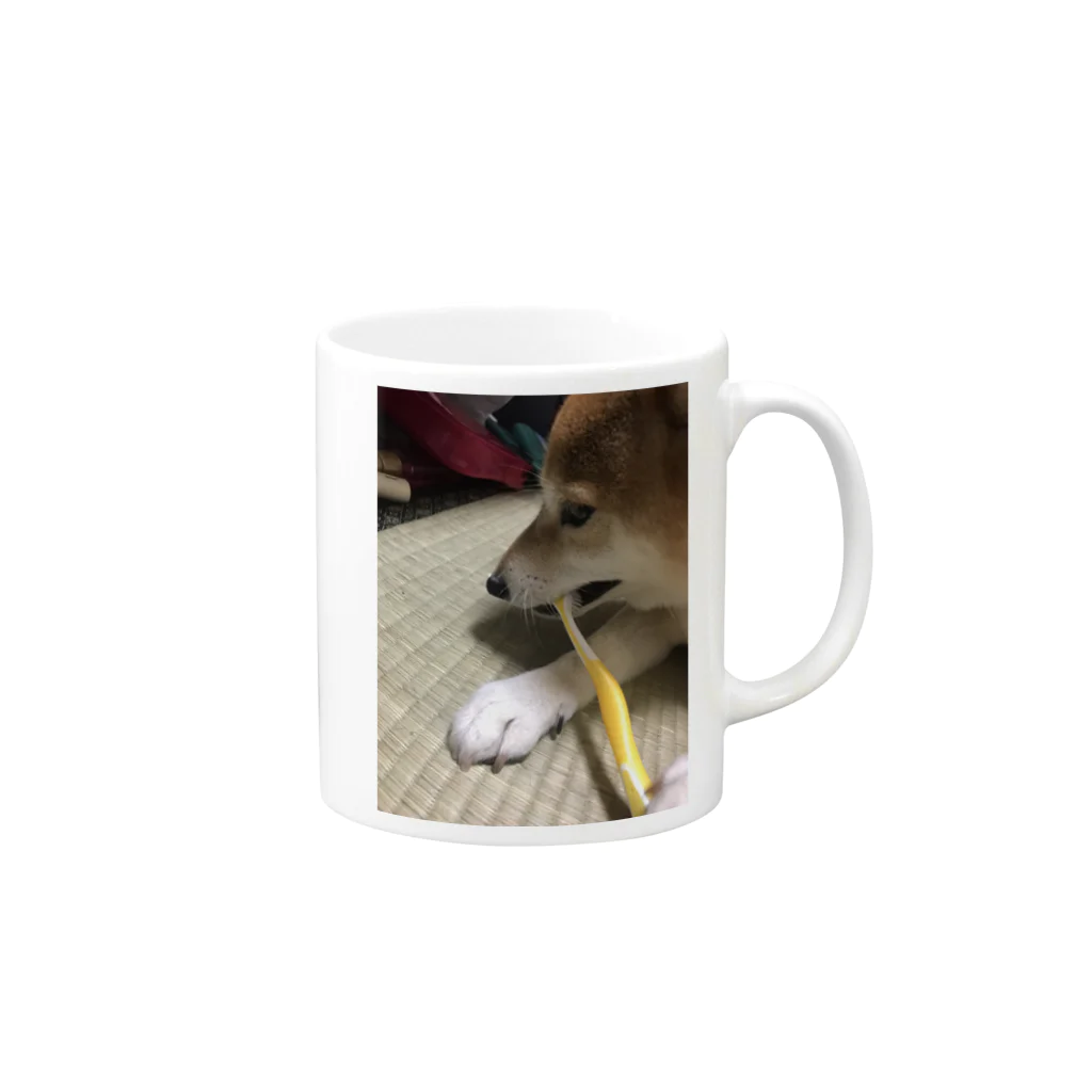 NORiの048style、はなちゃんの歯みがき Mug :right side of the handle