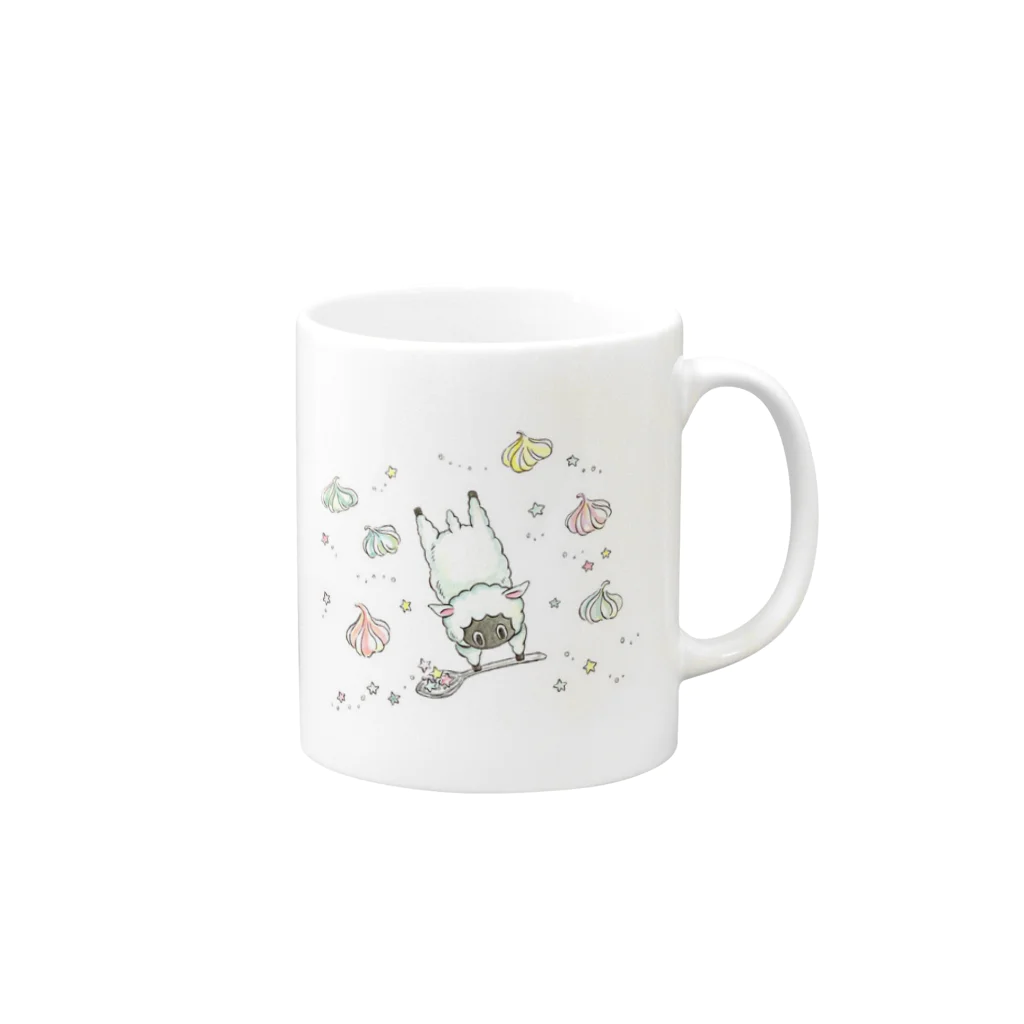 Emilyのメレンゲスカイ Mug :right side of the handle