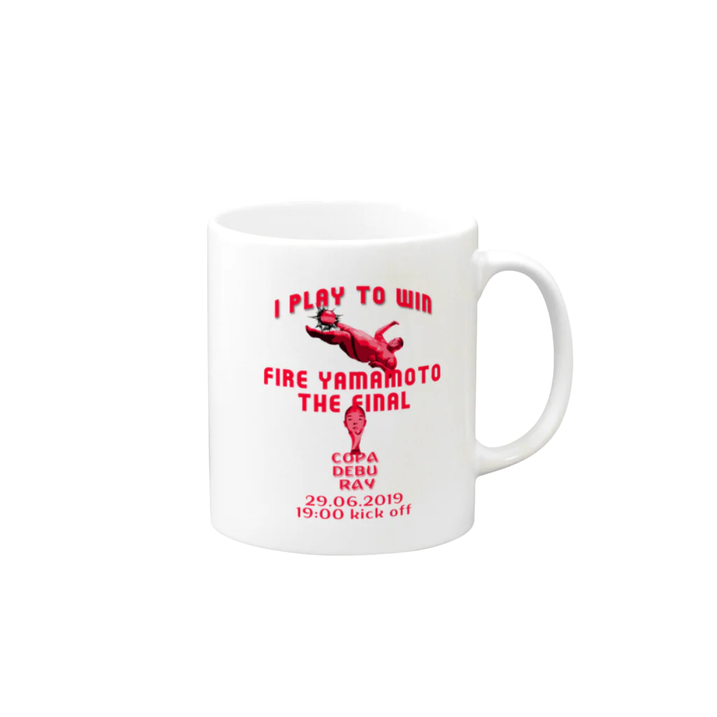 山本修平F.C　　のファイヤー山本　COPA DEBU RAY Mug :right side of the handle