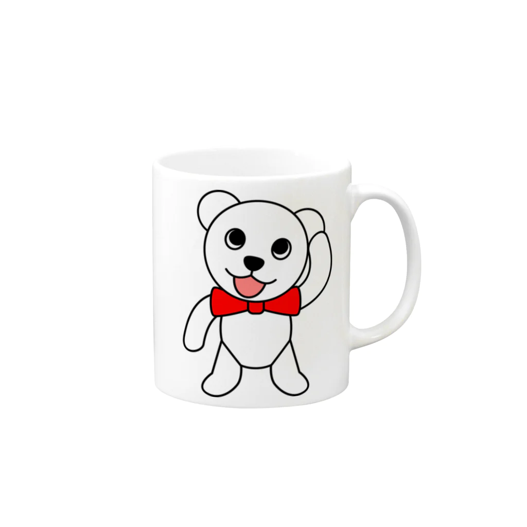 スタンプグッズ販売店のしろくまペロちゃんマグカップ Mug :right side of the handle