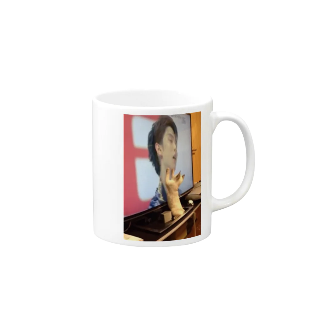 jyonasan1957のﾆｬｰﾆｬｰΣ≡Σ≡Σ≡Σ≡L(Φ□ΦL) Mug :right side of the handle