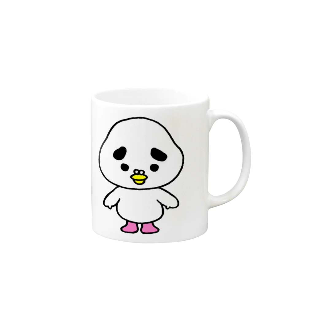 ぽっぽーちゃんのぽっぽーちゃん１ Mug :right side of the handle