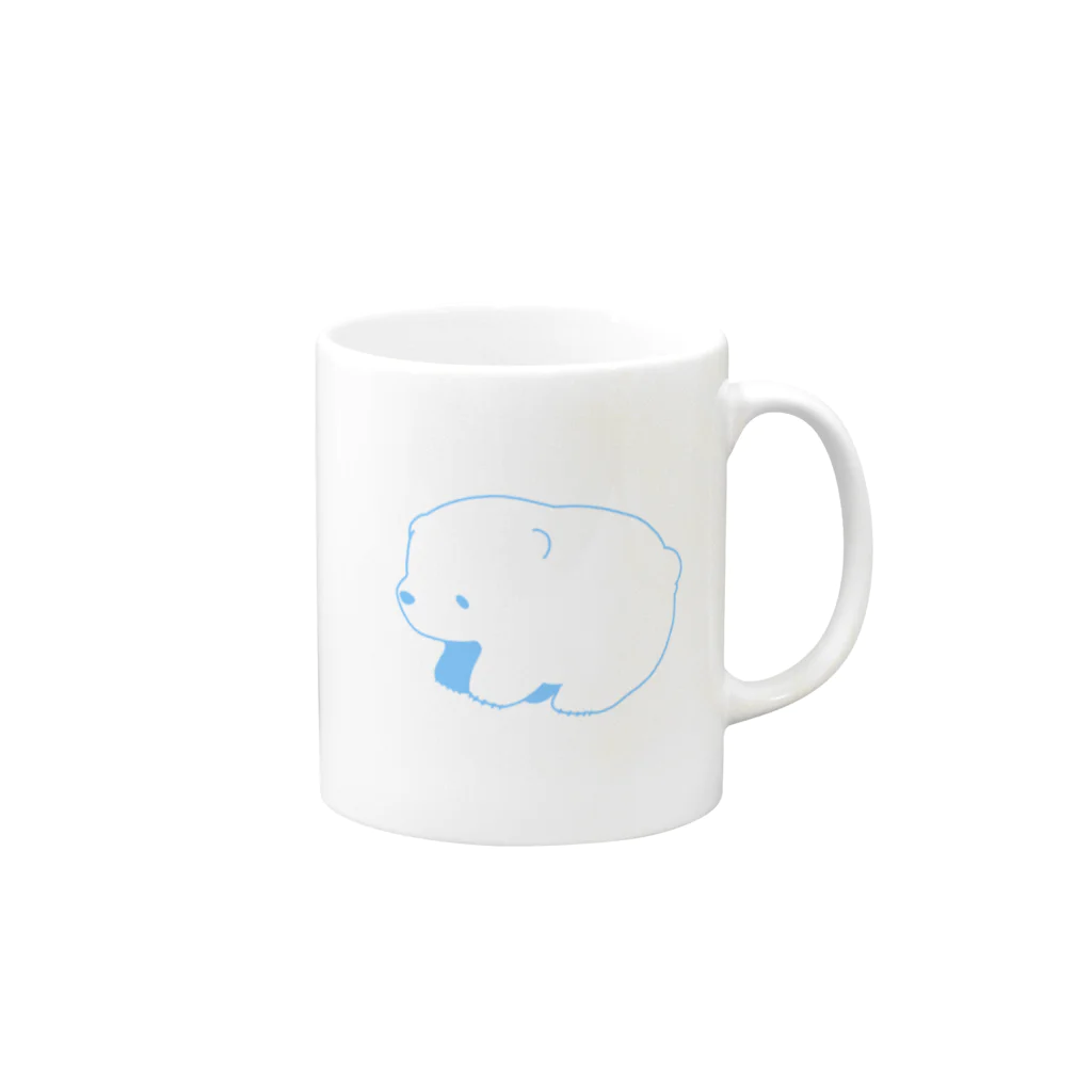 しろくまのしろくまくん Mug :right side of the handle