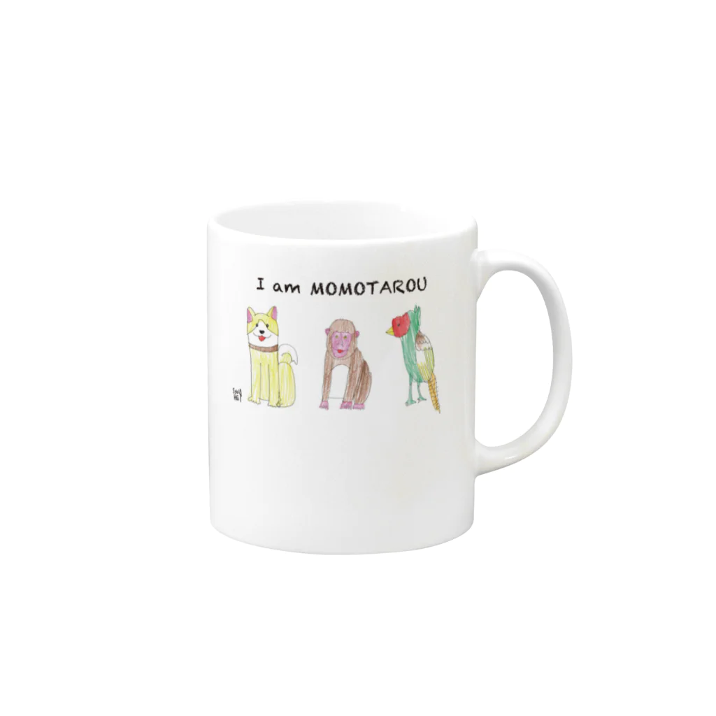 ★いろえんぴつ★のI am MOMOTAROU 2 Mug :right side of the handle