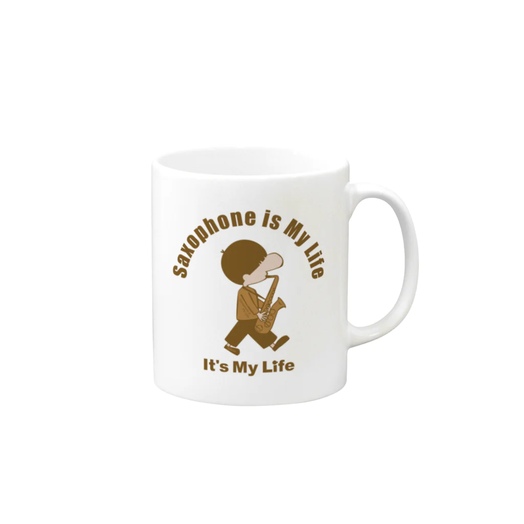 lovebitのIt's My Life / Boy:Saxophone Mug :right side of the handle