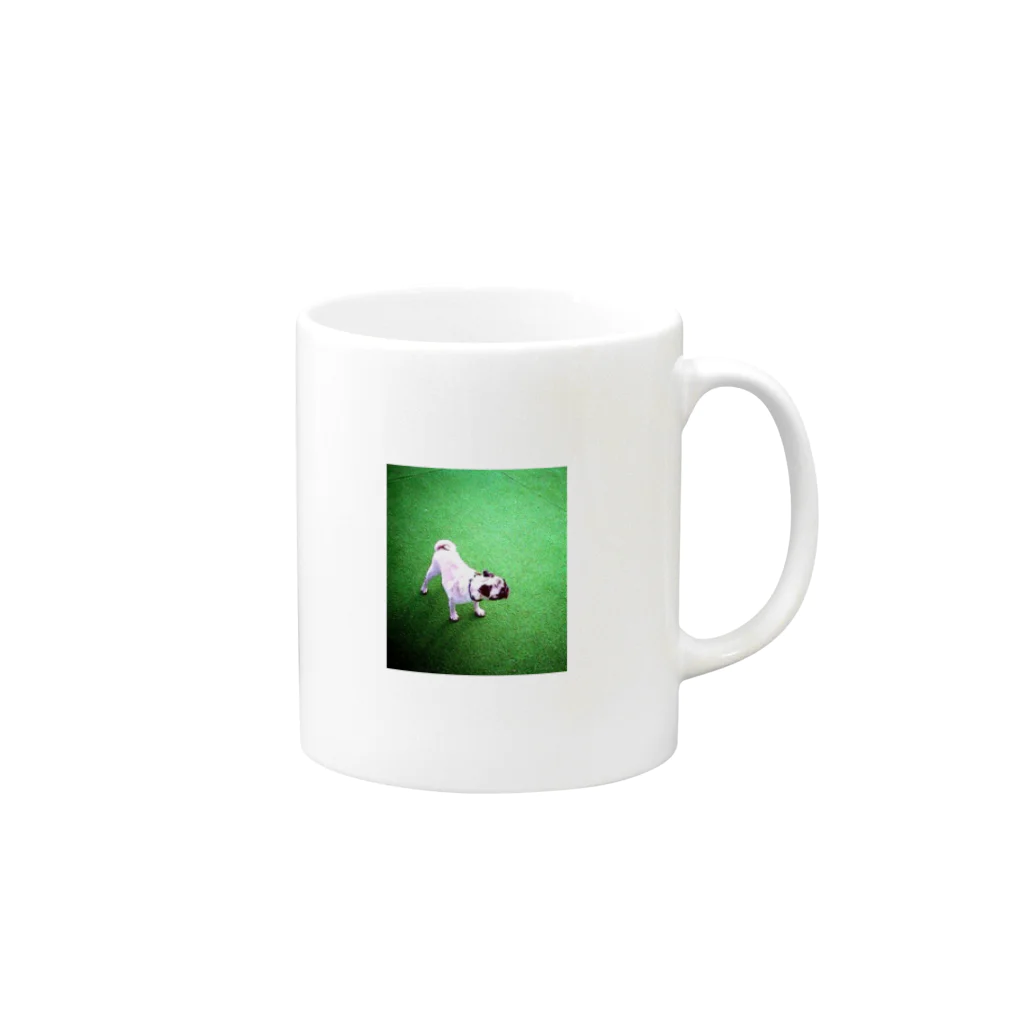 KoyamaAkaneのパグキャラクター Mug :right side of the handle