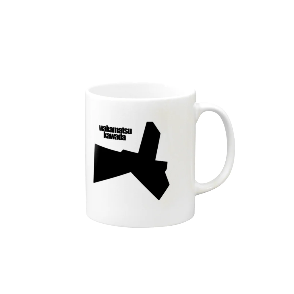 sktaの若松河田 wakamatsukawada Mug :right side of the handle