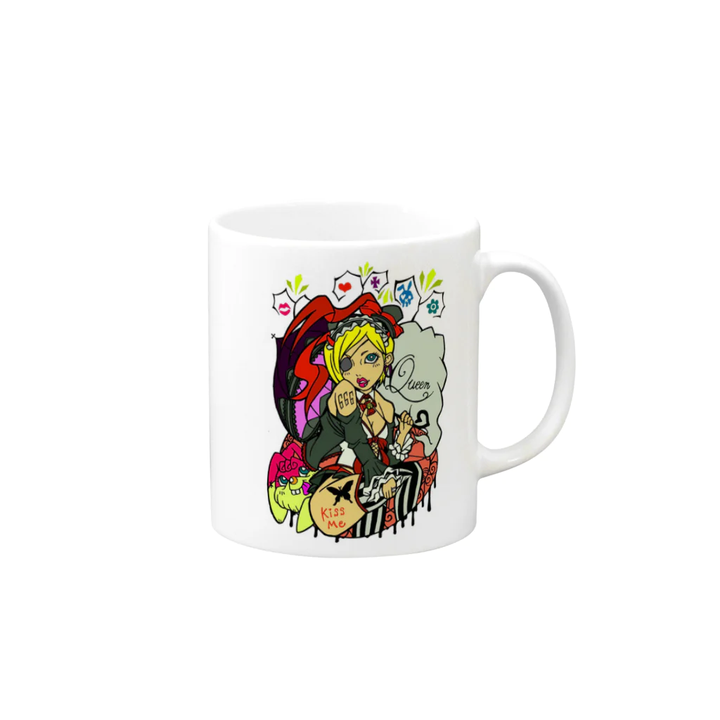 HoneyBunny＊sexyTシャツ＊の＊ニゲラ＊ Mug :right side of the handle