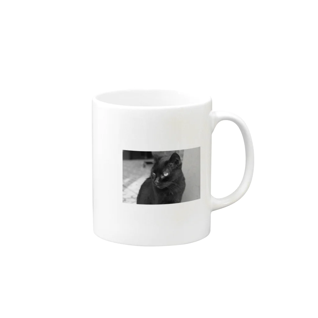 kodameのスペイン、グエル公園のねこ Mug :right side of the handle