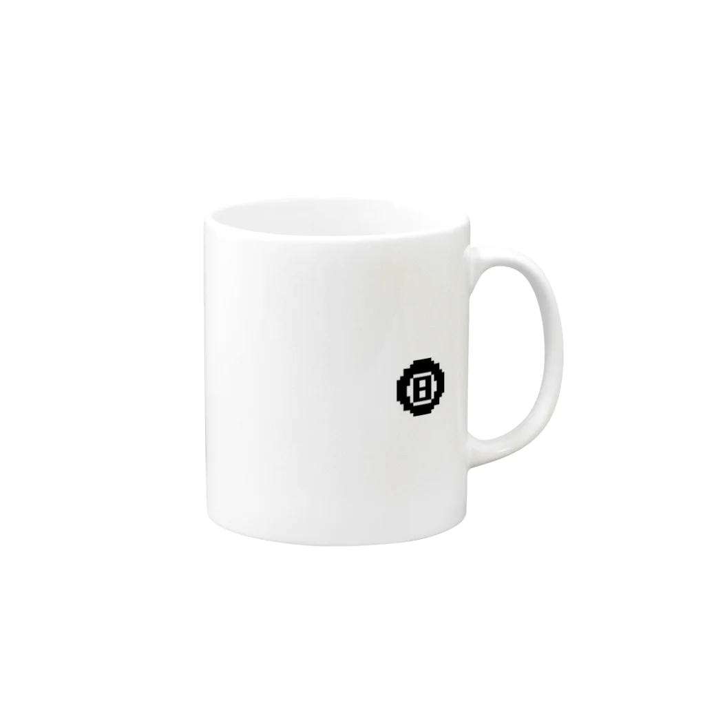 kk91の8ボールドット Mug :right side of the handle