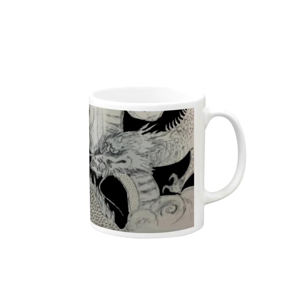 Tetsuyaの龍 Mug :right side of the handle