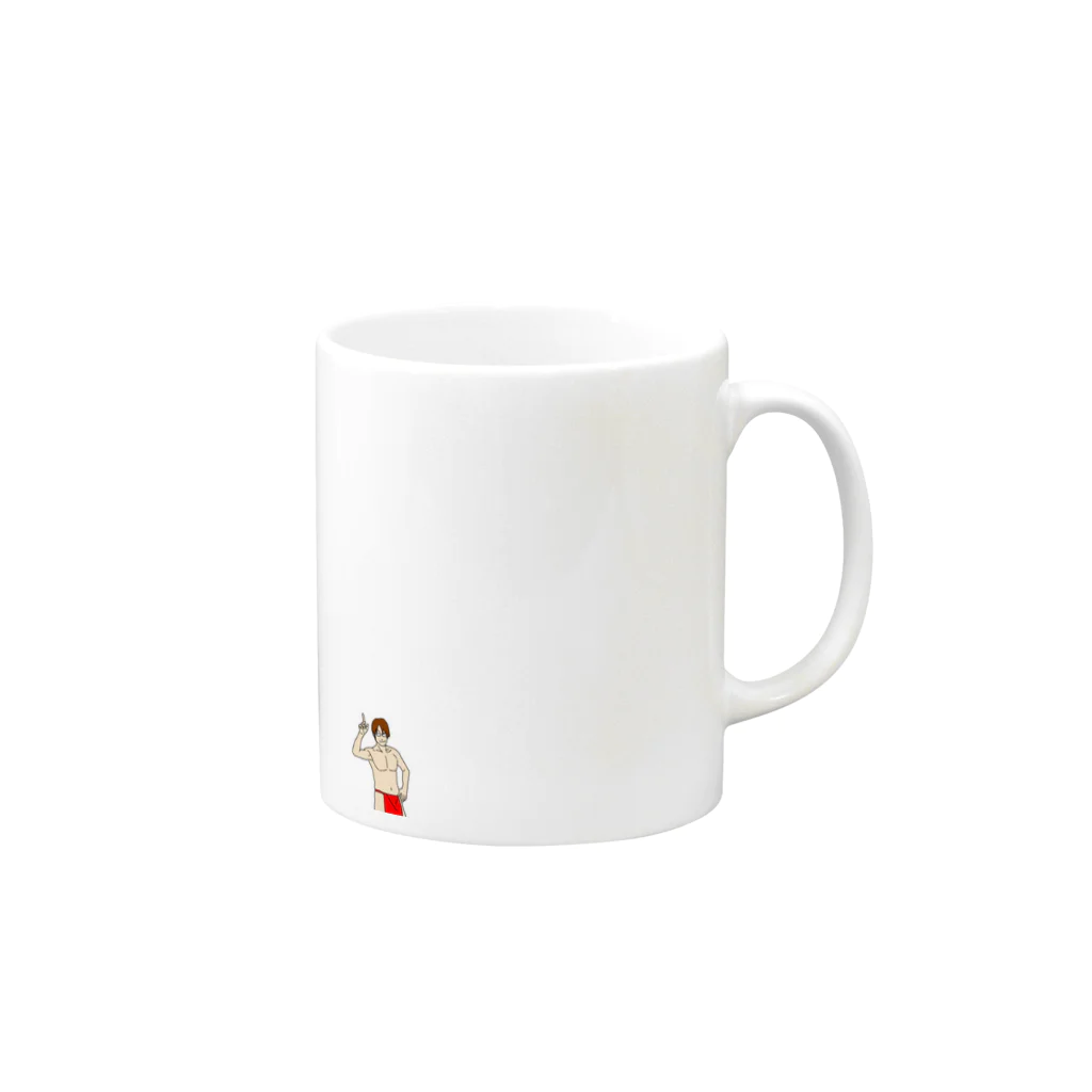 AKAFUN COMPANY公式オンラインショップの赤いふんどしの男 Mug :right side of the handle