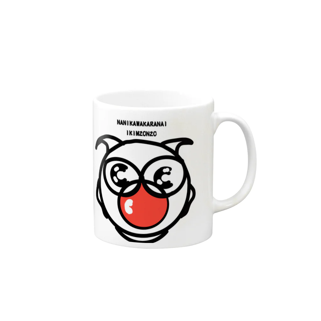 G A N B O ！！のNANIKAWAKARANAI Mug :right side of the handle