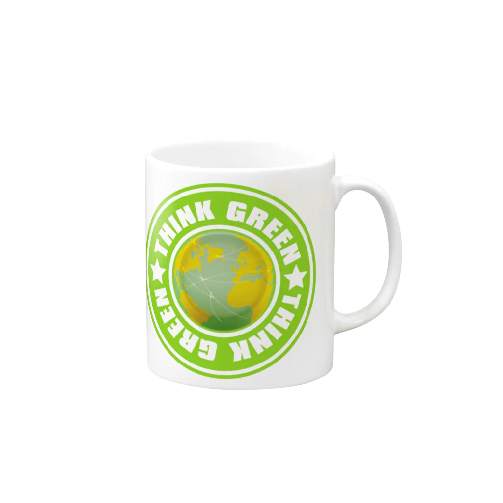 AURA_HYSTERICAのThink_Green Mug :right side of the handle