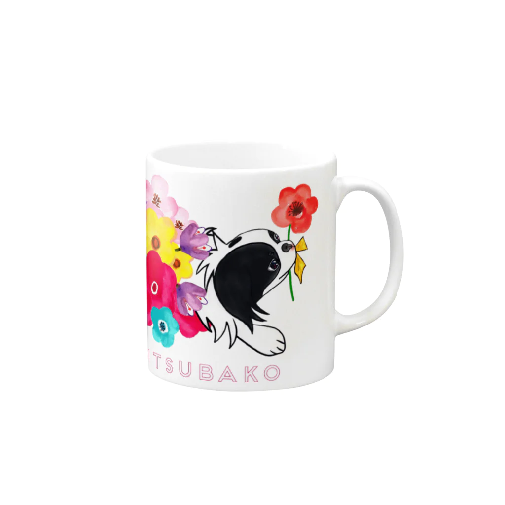 えんつばこーず【狆と茶狆とマルーキー】のたまには誰かに花束を。紘［狆］ Mug :right side of the handle