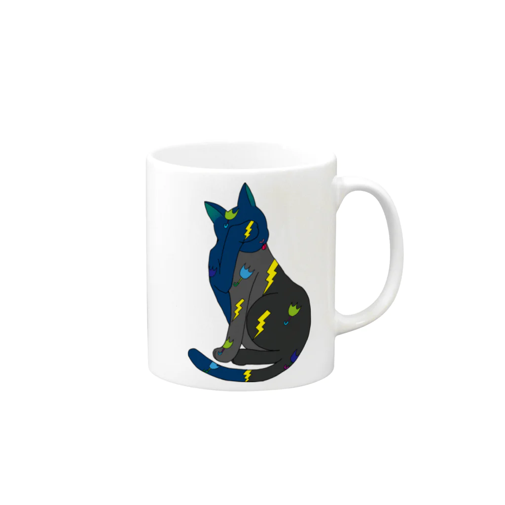 black38のお天気おねこさん(=‘ｘ‘=)2 Mug :right side of the handle