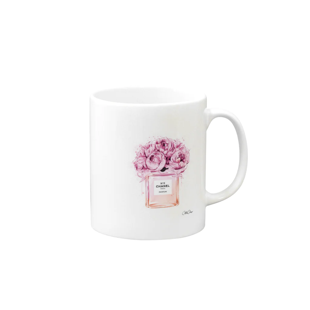 xxxx5のcoco flower Mug :right side of the handle