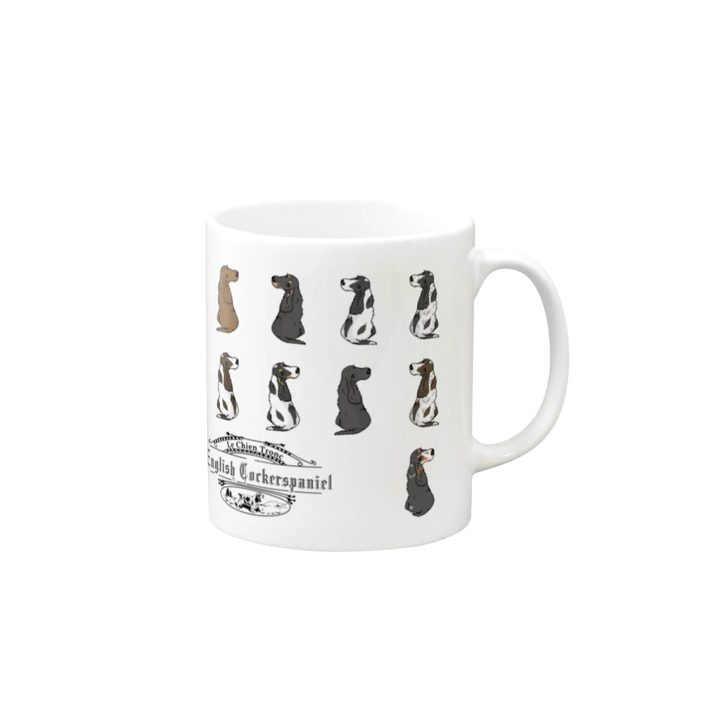 Saori  BTのle chien tronc ver.2 14dogs Mug :right side of the handle