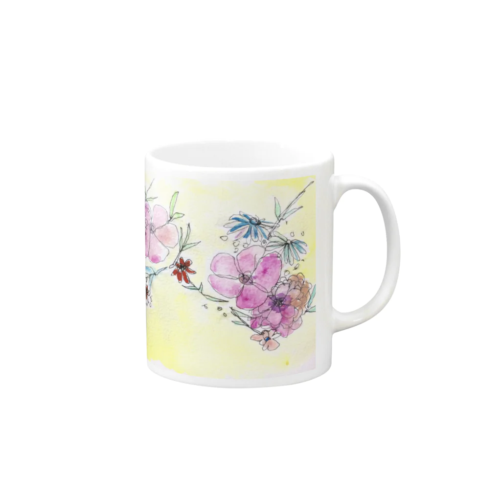 kana_lilyの黄色い世界 Mug :right side of the handle