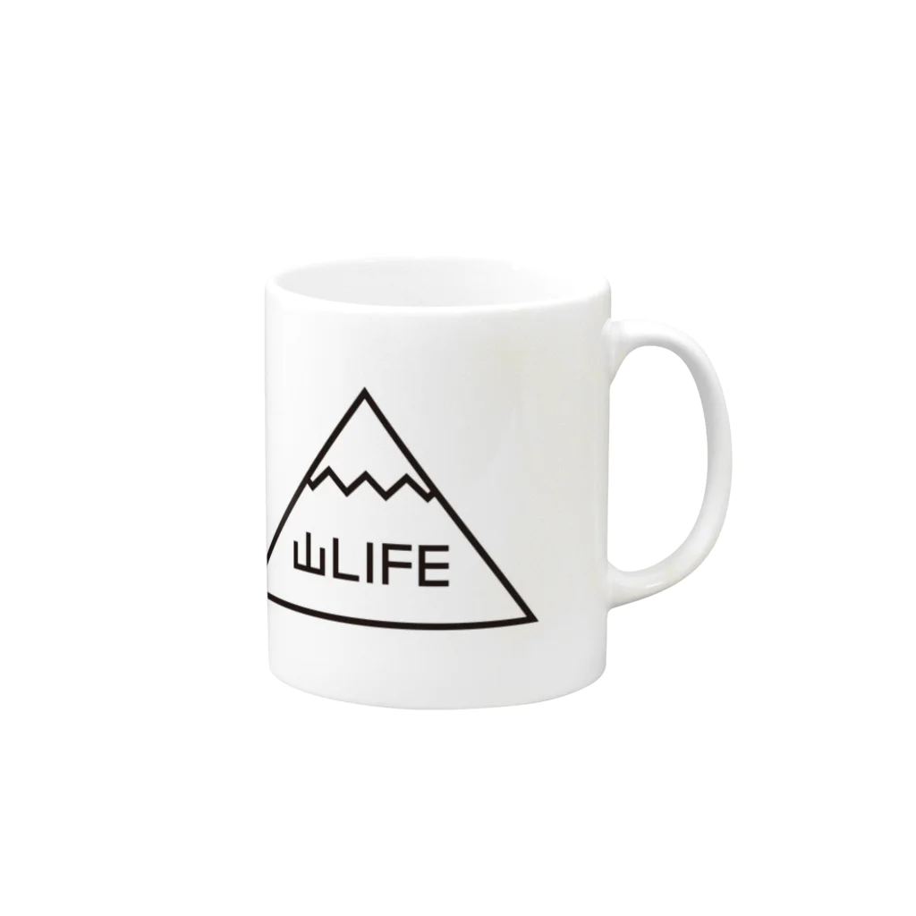 T-maniaの山LIFE Mug :right side of the handle