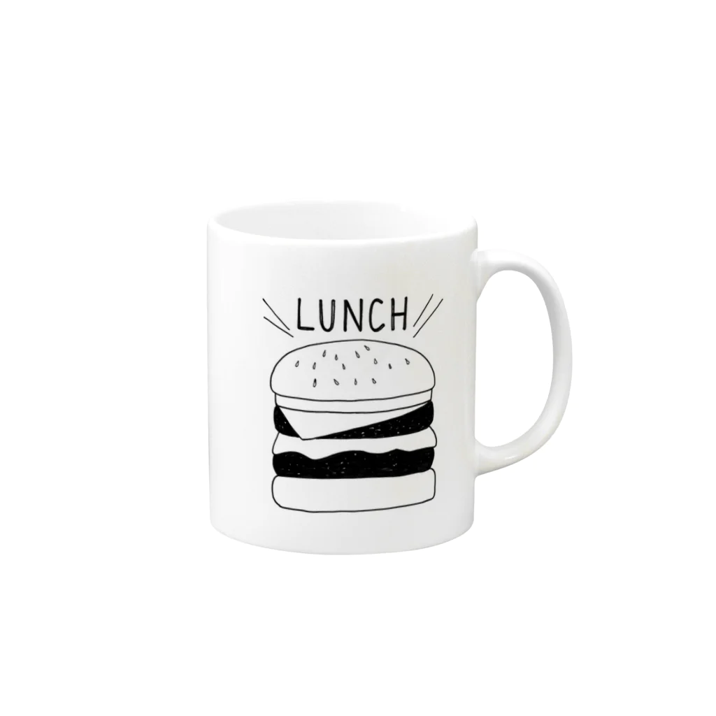 MINA YAMAGIWAのLUNCH Mug :right side of the handle