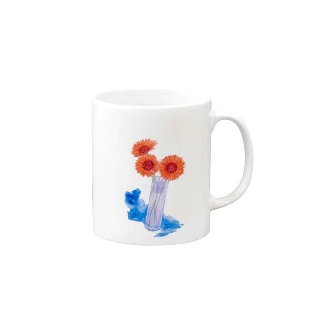 shzumoのGerbera daisy Mug :right side of the handle