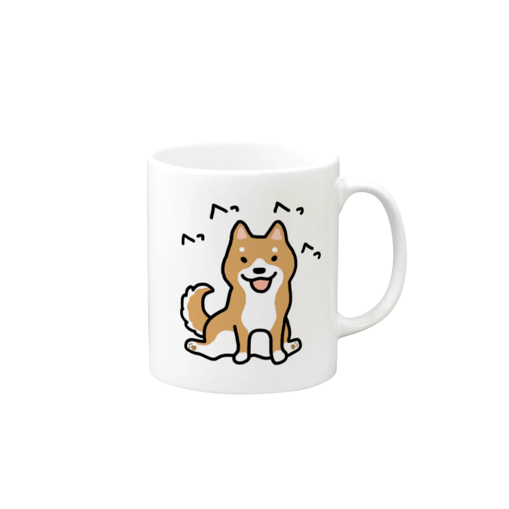 こぐま犬てんすけグッズショップの柴犬横座り Mug :right side of the handle