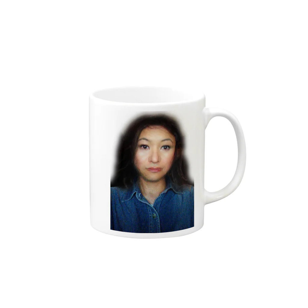 ミラくまの謎の美女 Mug :right side of the handle