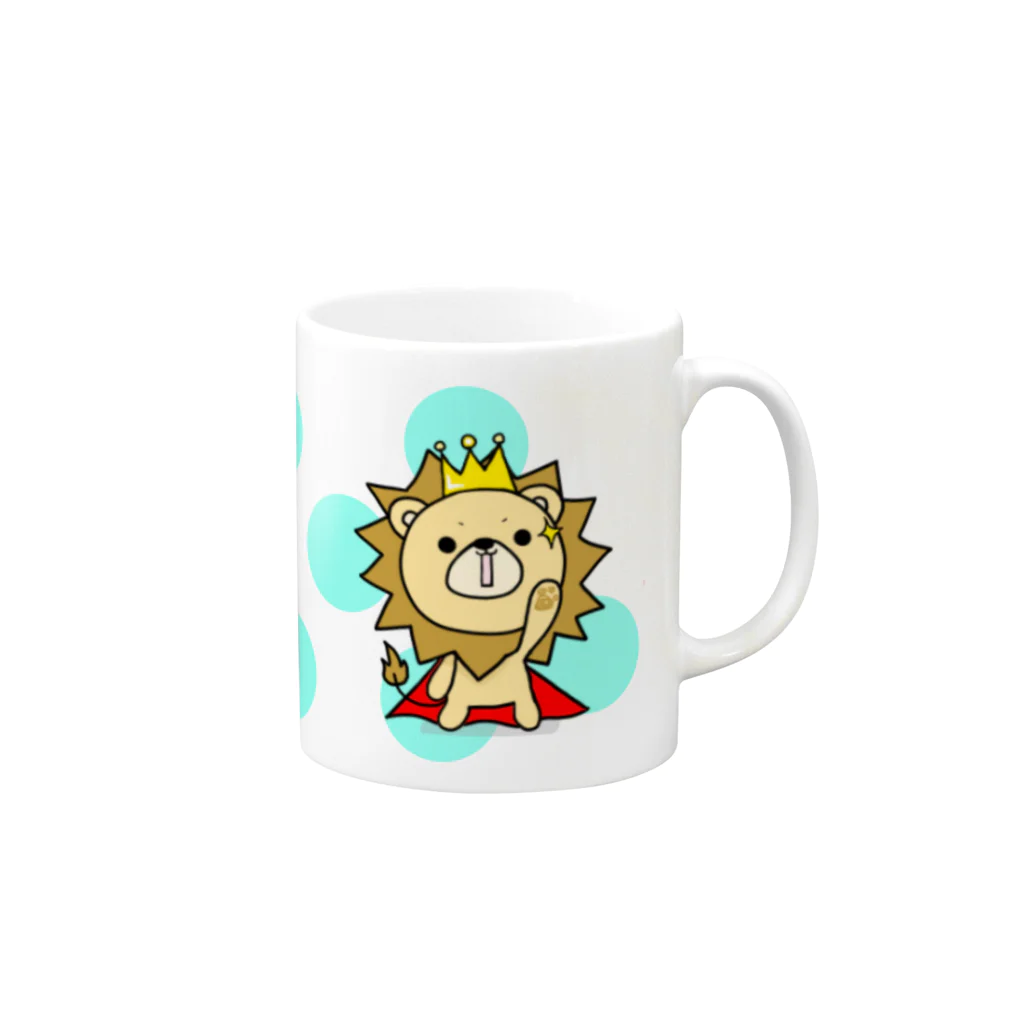 ☆peg☆ぺぢのぺぢライオン Mug :right side of the handle