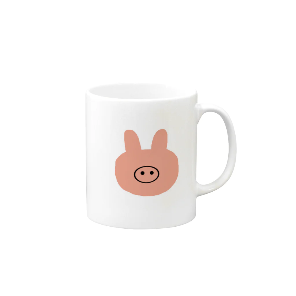 as_k_pigpigのブタウサギーナ Mug :right side of the handle