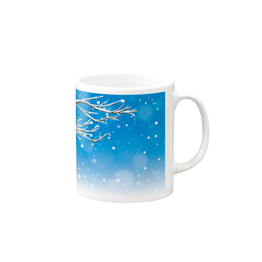 わたのはらの雪は降りつつ Mug :right side of the handle