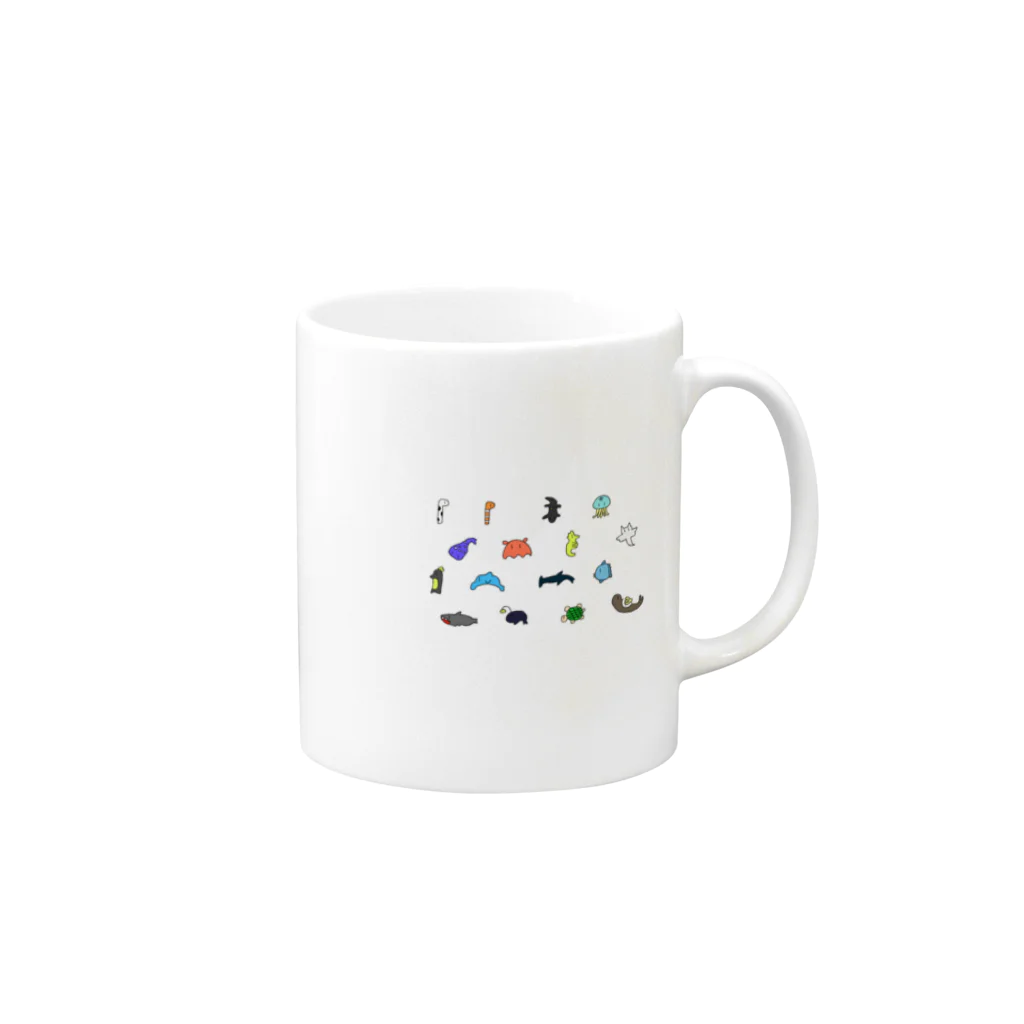 0011 1001のうみのいきもの Mug :right side of the handle