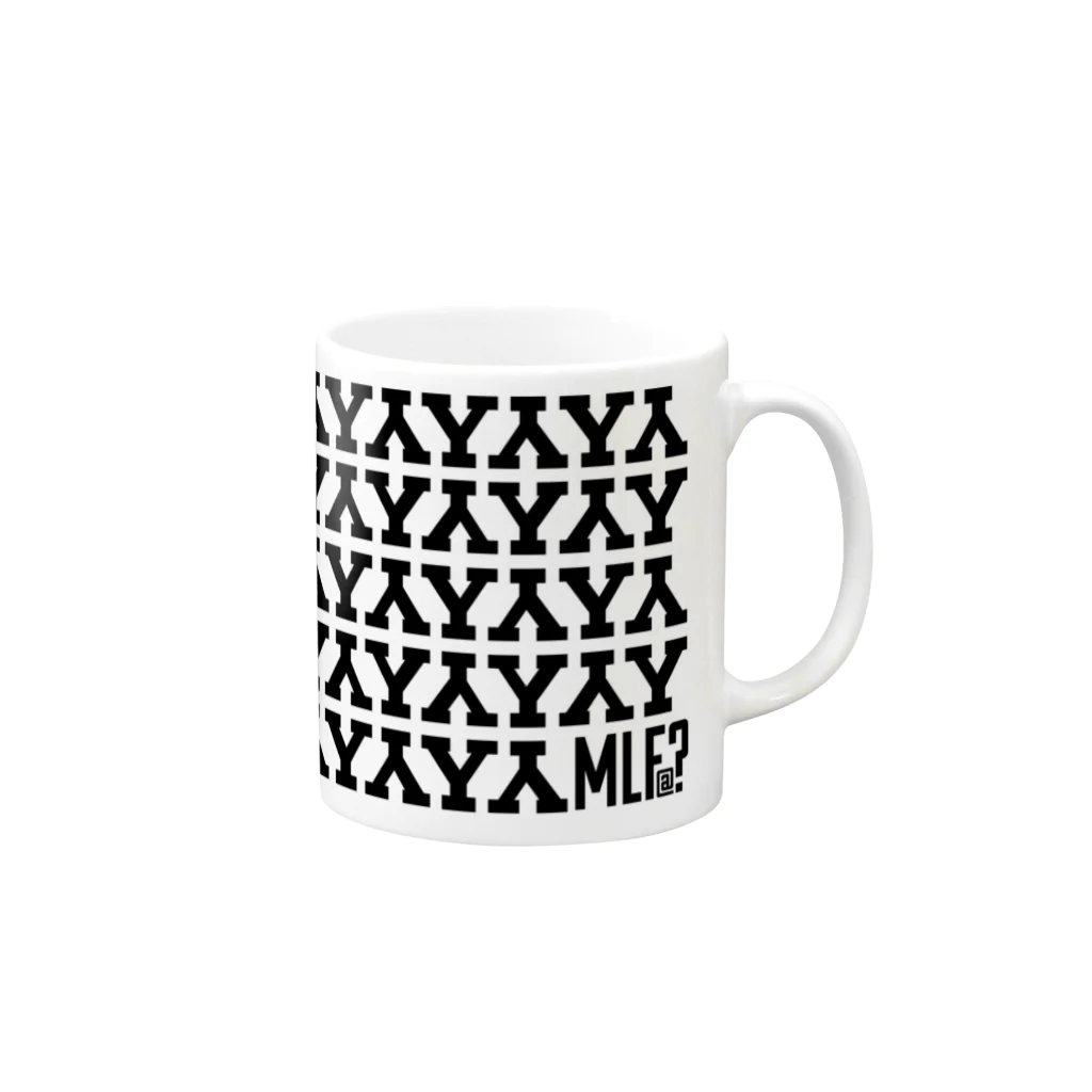 MLF@? Original Goods ShopのMLF@?オリジナル/イニシャルMUG/Y マグカップの取っ手の右面