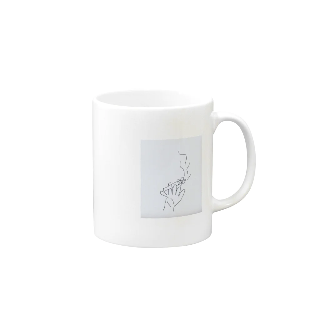 daidokoroのハナからけむり Mug :right side of the handle