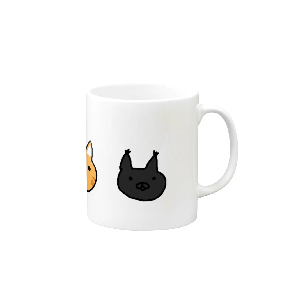 黒猫と風船のうちのねこ Mug :right side of the handle