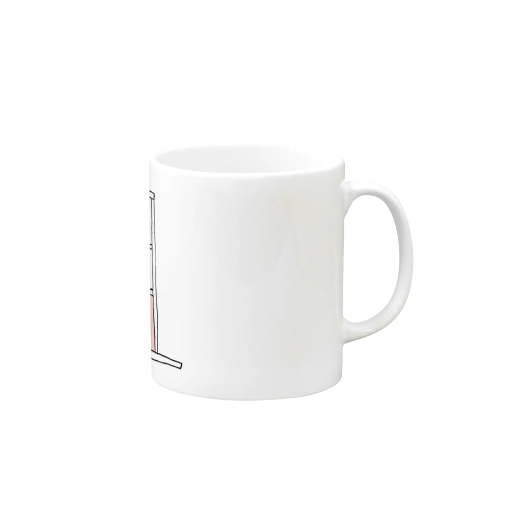 apartmentCHICOのhondana_ Mug :right side of the handle