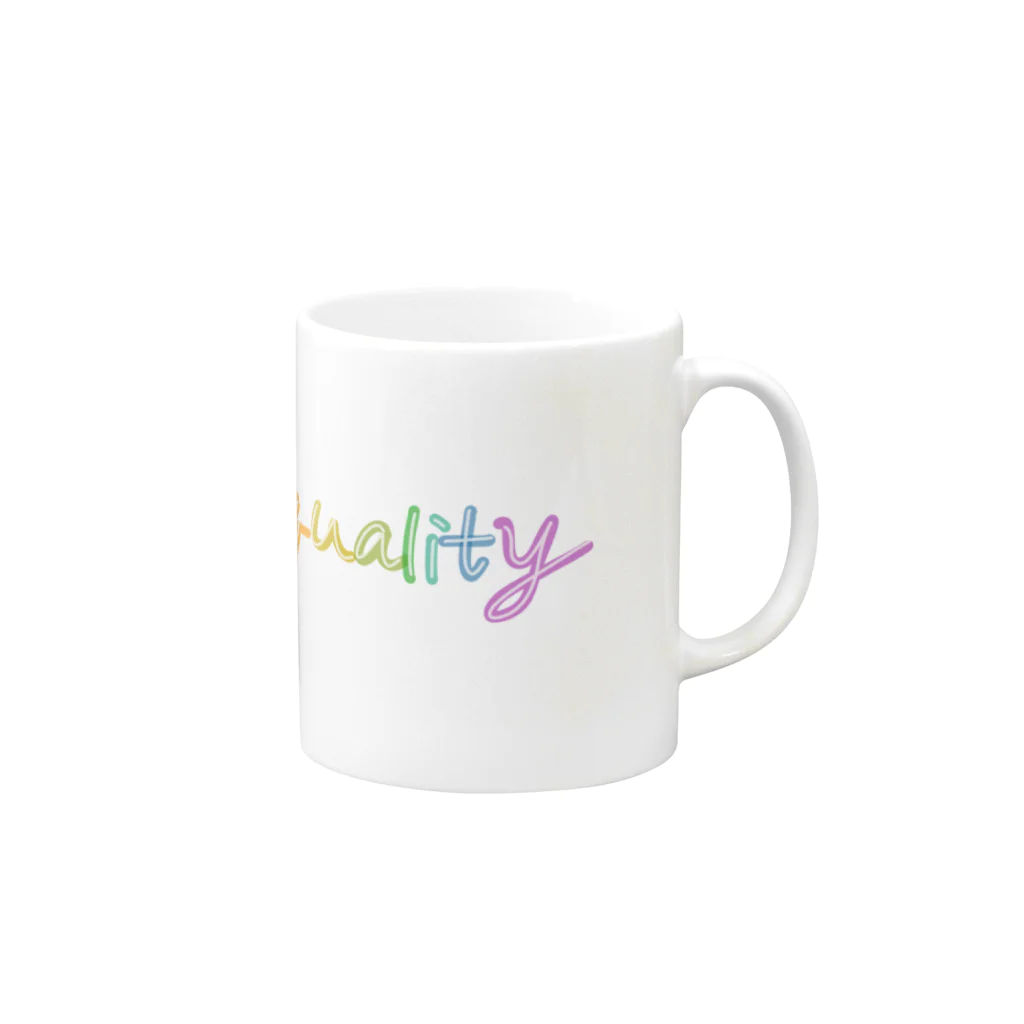 Risarisa's STOREのequality Mug :right side of the handle