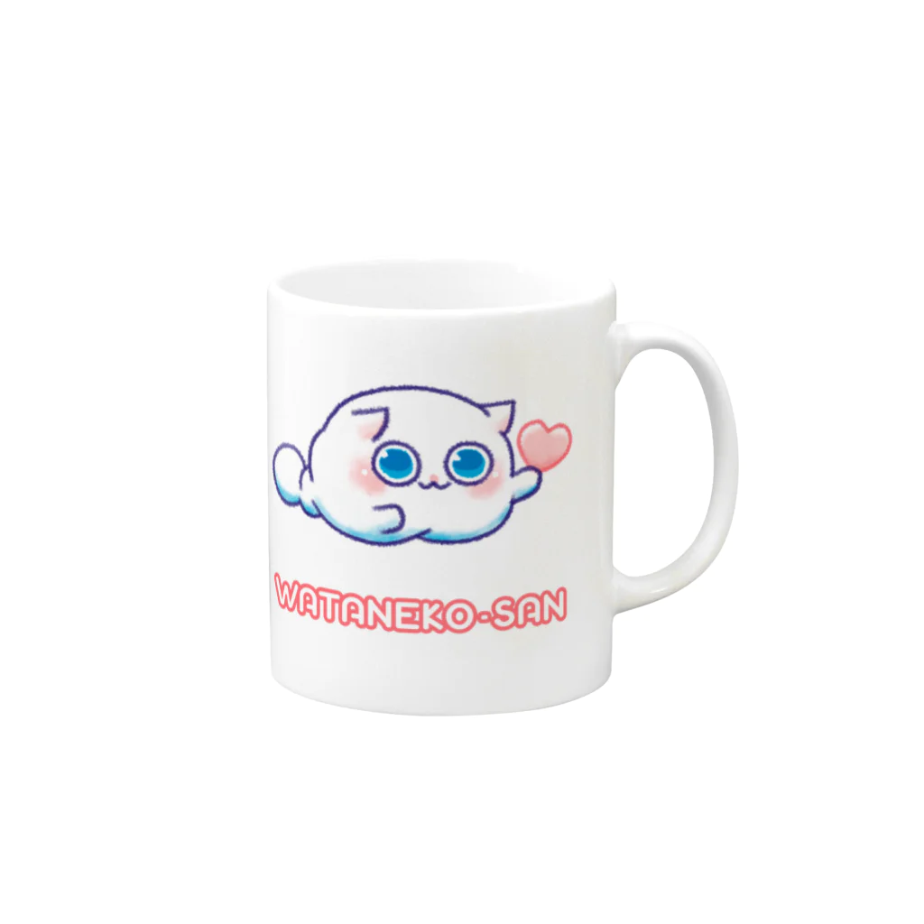 maruco_marcheのわたねこさん Mug :right side of the handle