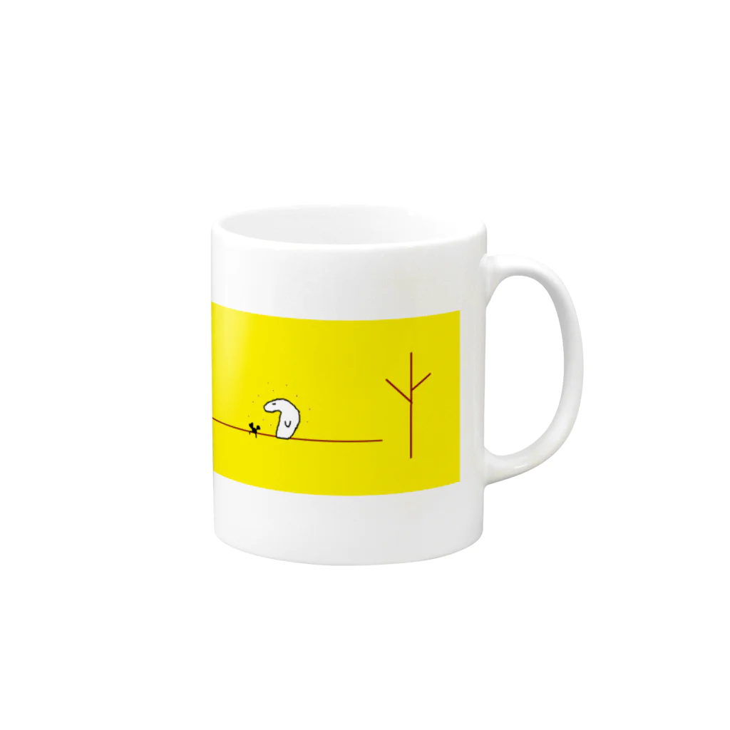 ずーもやのずーもやくん１ Mug :right side of the handle