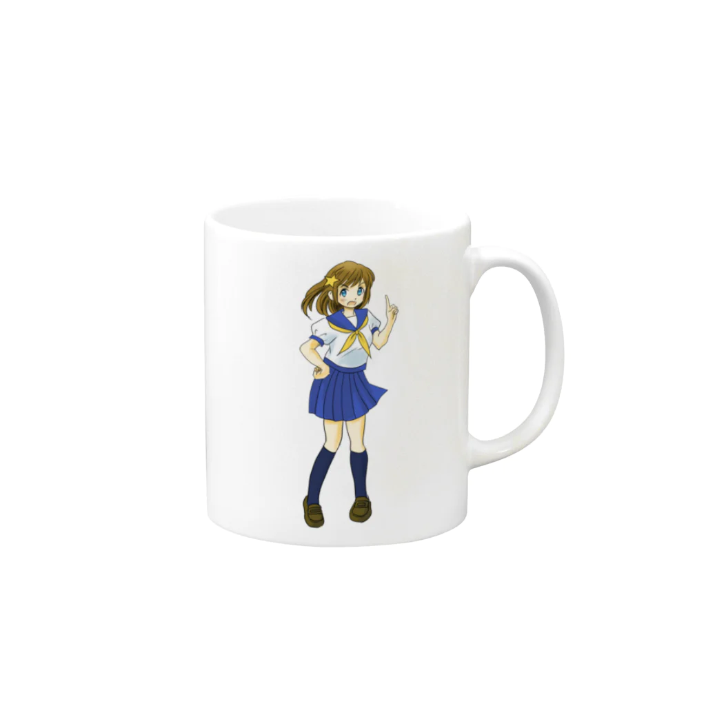 Angelのセーラー服の女の子 Mug :right side of the handle