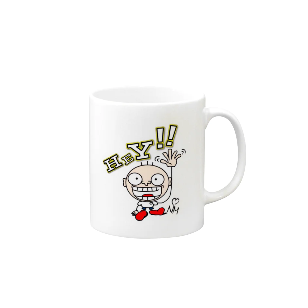 洋食ニューマインドのMr.Toy【HEY!!】 Mug :right side of the handle