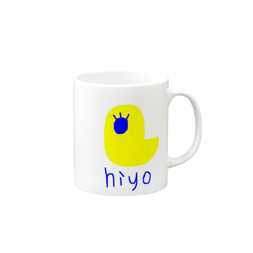 mayu-tiaのhiyoちゃん Mug :right side of the handle