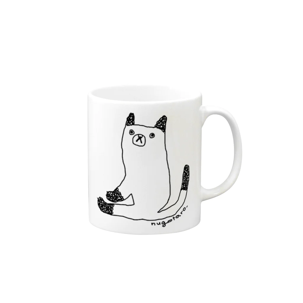 nugotaroのびっくりぬご Mug :right side of the handle