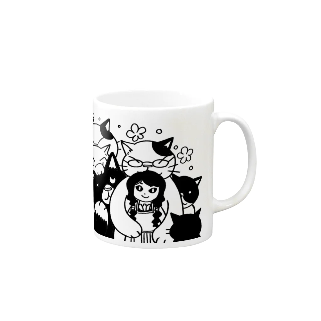 NEKOGETのにゃにゃーん Mug :right side of the handle