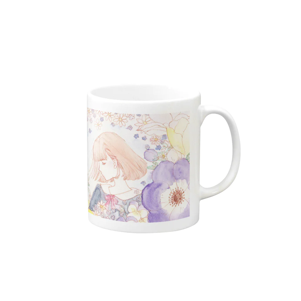 un d'amocitineの女生徒 Mug :right side of the handle