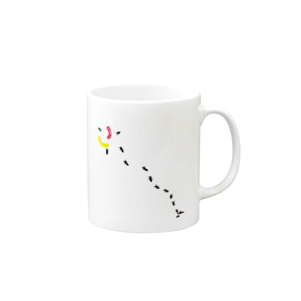 bug-bug shopのありさん　ゼリービーンズ Mug :right side of the handle