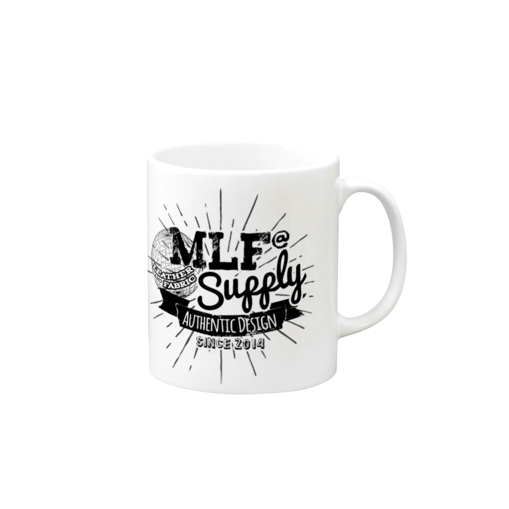 MLF@? Original Goods ShopのMLF@ SUPPLY & EMBLEM-white マグカップの取っ手の右面